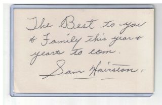 Sam Hairston Index Signed 1951 White Sox Negro Leagues Psa/dna Cert 1920 - 1997