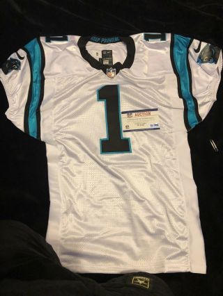 Cam Newton Game Issued Autographed Jersey