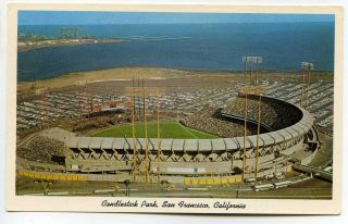Vintage Candlestick Park Home San Francisco Giants Postcard Pc Sf.  41