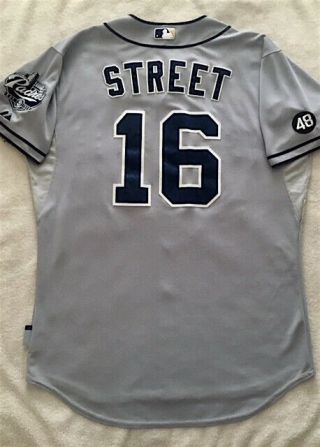 2012 Game Worn Huston Street Padres Road Jersey 16 A 