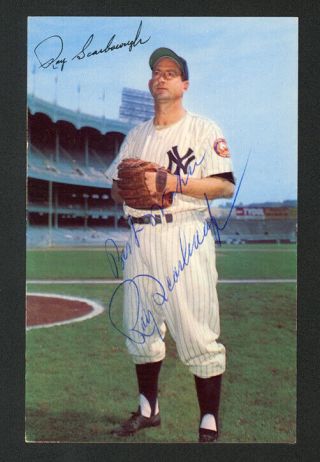 Ray Scarborough 1953 - 55 Dormand Postcards 108 - Yankees - Signed Autograph Auto