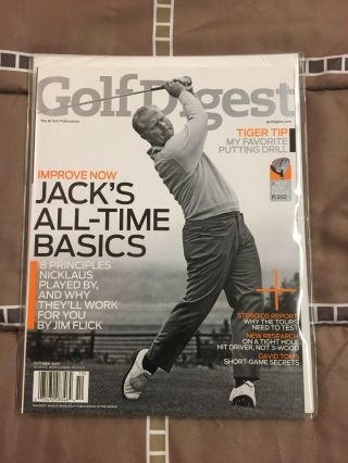 Golf Digest Jack Nicklaus October 2007 Black And White Photo No Label