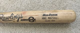 Photo Matched 1988 World Series / Nlcs Game Bat - Dodgers Mike Marshall