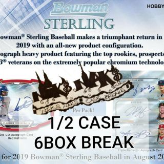 Chicago White Sox 2019 Bowman Sterling Baseball 1/2 Case 6 Box Break 1