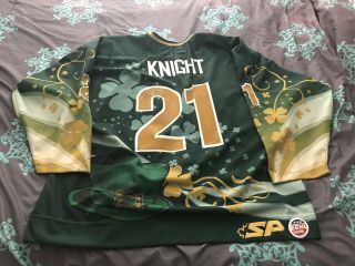 Mike Knight Game Worn Jersey Johnstown Chiefs St Patrick 