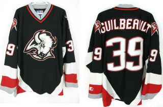 Vintage Buffalo Sabres Sewn Guilbeault Starter Nhl Hockey Jersey Xl