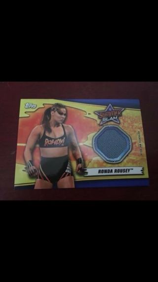 Wwe Ronda Rousey Mat Relic 20 Of 50 Topps Authentic