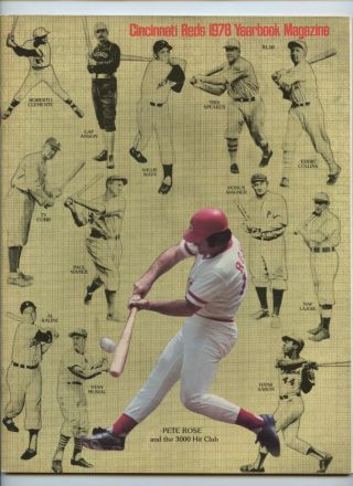 1978 Mlb Baseball Official Team Yearbook Cincinnati Reds Pete Rose Johnny Bench