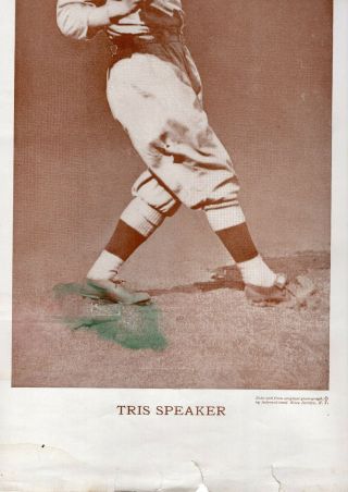 Early 1900 ' s Poster Tris Speaker,  Boston Red Sox 2