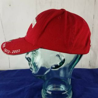 2002 National 7 Time Champions Ohio State Buckeyes Football 3D Red Hat Cap 3