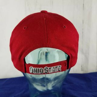 2002 National 7 Time Champions Ohio State Buckeyes Football 3D Red Hat Cap 4