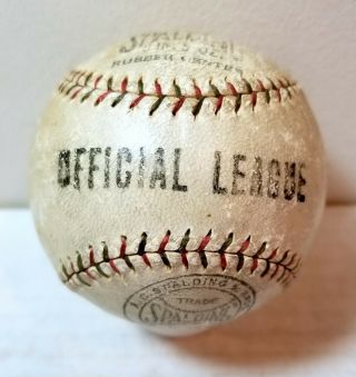 Spalding " Official League " Baseball C.  1920s