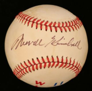 Newt Newell Kimball (d.  2001) Cubs Dodgers Cardinals Vintage Signed Baseball - Jsa