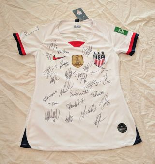 2019 Usa Womens Team Signed Soccer Jersey Proof World Cup France Morgan Pugh,  22