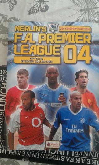 Merlins Premier League Sticker Album Book 2004