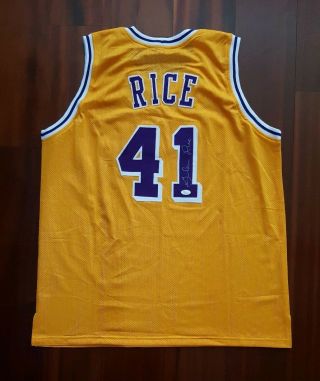 Glen Rice Autographed Signed Jersey La Lakers Jsa