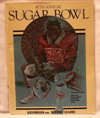 1980 Georgia Football Game Programs Plus 1981 Sugar Bowl,  National Champions