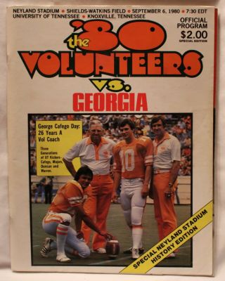 1980 Georgia football game programs plus 1981 Sugar Bowl,  National Champions 2