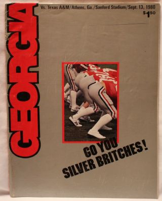 1980 Georgia football game programs plus 1981 Sugar Bowl,  National Champions 3