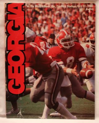 1980 Georgia football game programs plus 1981 Sugar Bowl,  National Champions 6
