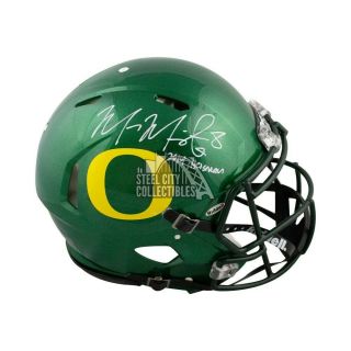Marcus Mariota 2014 Heisman Autographed Oregon Authentic F/s Football Helmet Bas