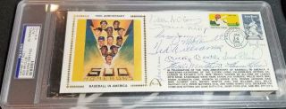 Signed Gateway 500 Hr Cachet Mickey Mantle Aaron Ted Williams Mays Jackson Psa