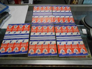 Washington Senators Match Books Rare 5 Uncut Sheet 1951 Only Ones On Ebay