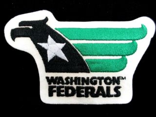 1983 Washington Federals - Usfl Embroidered Felt Patch 3 " X 5 " Football Nos