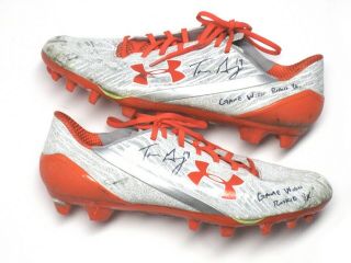 Tanner Gentry Chicago Bears 2017 Rookie Yr Game Worn Signed Under Armour Cleats