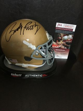 Rudy Ruettiger / Notre Dame Signed / Autographed Mini Football Helmet Jsa