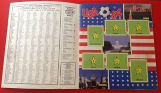 Vintage Panini WORLD CUP USA 1994 FOOTBALL STICKER ALBUM 75 Complete 3