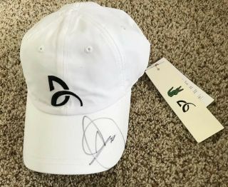Novak Djokovic Signed Lacoste Hat With Proof