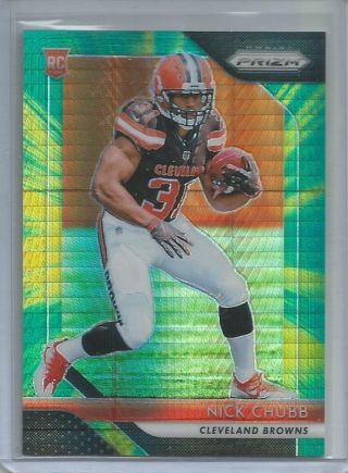 Nick Chubb Rc 2018 Prizm Hyper Refractor Browns 191/275 Combined