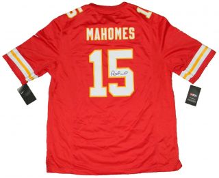 Patrick Mahomes Signed Autographed Kansas City Chiefs 15 Nike Game Jersey Jsa