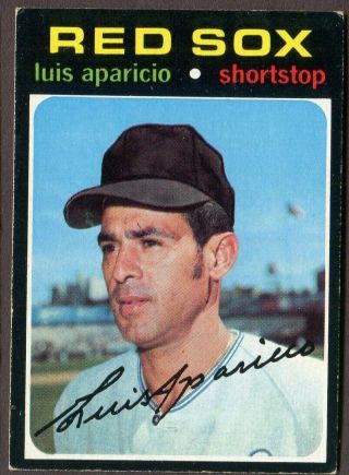 1971 Topps Luis Aparicio Sp Hof 740 High (red Sox) Vgex; No Creases