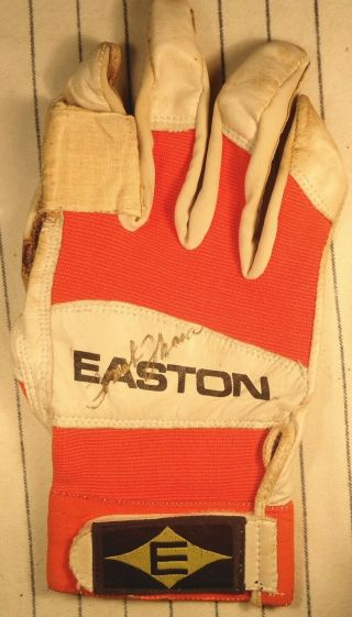 Rookie Era Game Frank Thomas Easton Batting Glove White Sox Autographed Hof