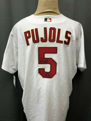 Albert Pujols Signed Cardinals 2006 World Series Logo Jersey Sz 56 Pujols