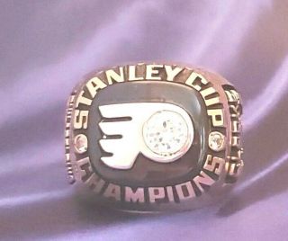 1974 Philadelphia Flyers Nhl Stanley Cup Championship Bobby Clarke Ring 10k Gold