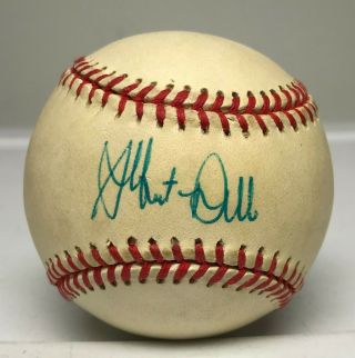 Albert Belle Single Signed Baseball Autographed Auto Psa/dna Indians