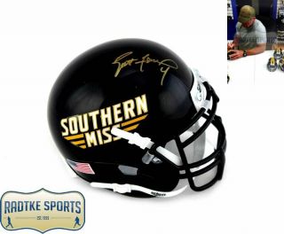 Brett Favre Signed Southern Mississippi Golden Eagles Schutt Ncaa Mini Helmet