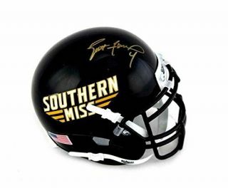Brett Favre Signed Southern Mississippi Golden Eagles Schutt NCAA Mini Helmet 2