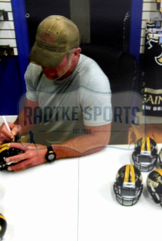 Brett Favre Signed Southern Mississippi Golden Eagles Schutt NCAA Mini Helmet 3