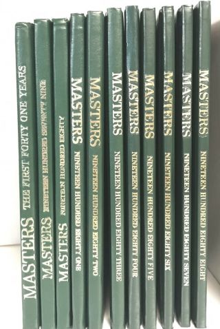 11 Masters Annual Golf Books.  Masters The First 41 Years,  1979 - 1988