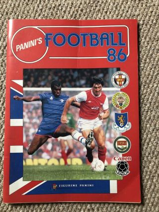 Panini 86 Football Sticker Album - Completely Empty
