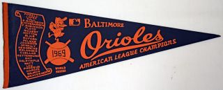 1969 Pennant Baltimore Orioles World Series Ex,  585890
