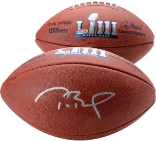 Tom Brady England Patriots Signed Bowl Liii Pro Football - Tristar