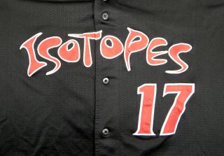 2018 Albuquerque Isotopes Matt Holliday 17 Game Black Jersey 5