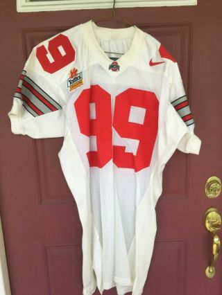 Authentic 2006 Ohio State Game,  Worn Tostitos Fiesta Bowl Football Jersey