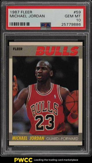 1987 Fleer Basketball Michael Jordan 59 Psa 10 Gem (pwcc)