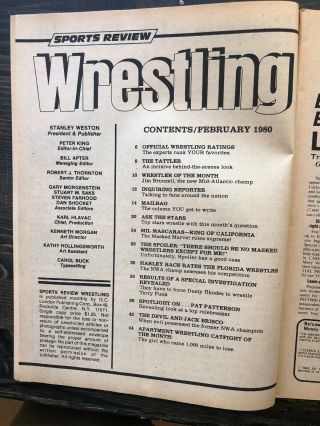 Sports Review Wrestling February 1980.  Dusty Is Afraid Of Funk 2